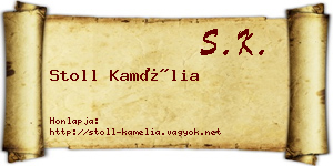 Stoll Kamélia névjegykártya
